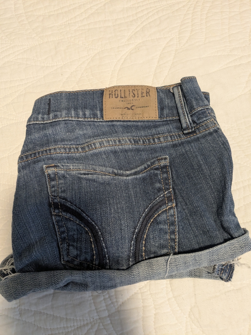 Hollister Women's Blue Denim Shorts